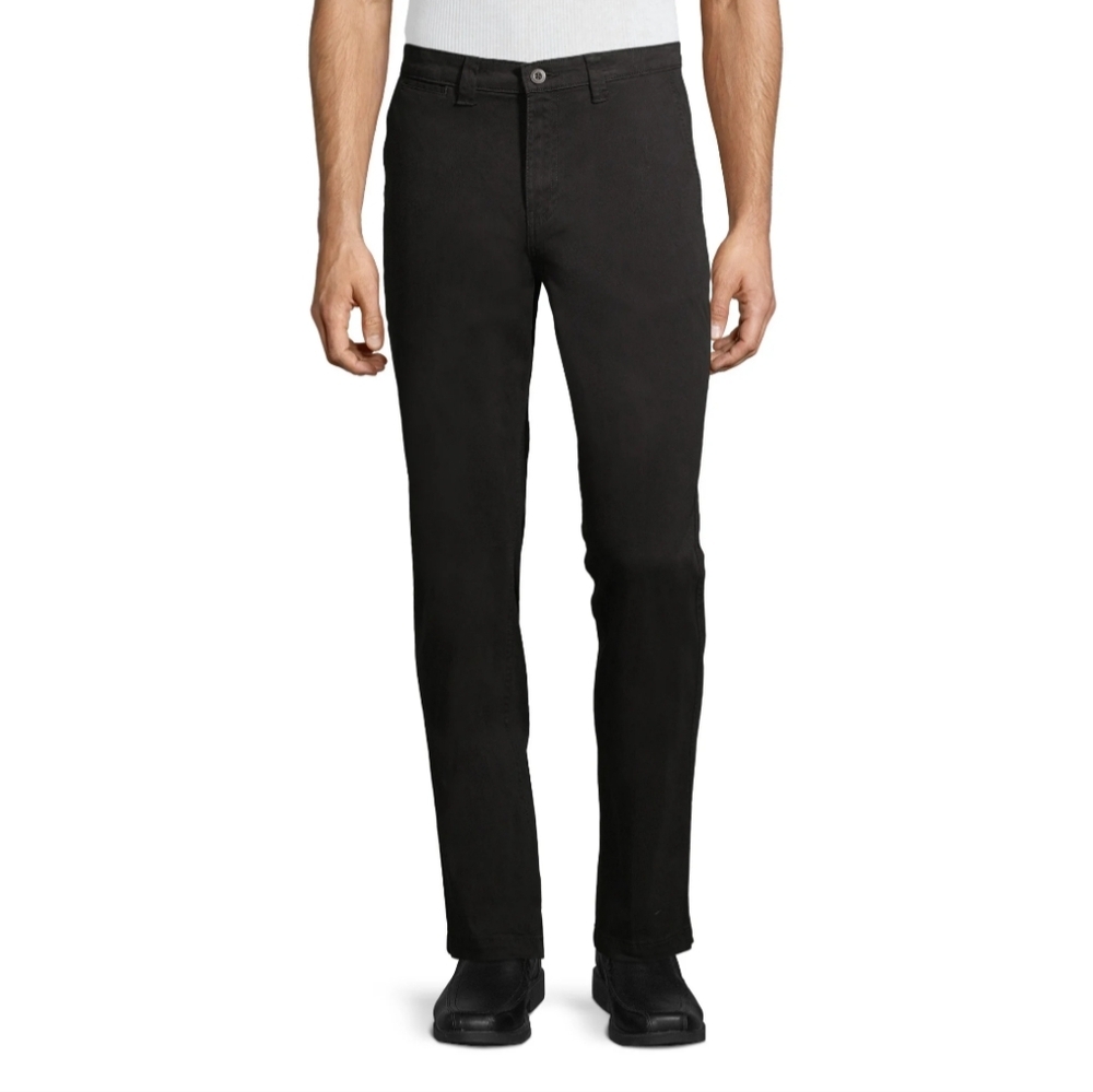 George Men's Size 30x32 Athletic Fit Chino Pants Black Soot